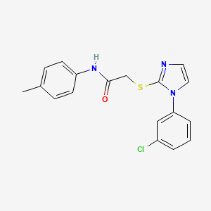2-((1-(3-chlorophenyl)-1H-imidazol-2-yl)thio)-N-(p-tolyl)acetamide
