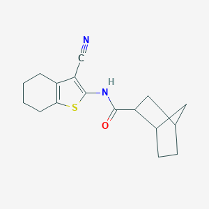 molecular formula C17H20N2OS B259547 N-(3-cyano-4,5,6,7-tetrahydro-1-benzothiophen-2-yl)bicyclo[2.2.1]heptane-2-carboxamide 