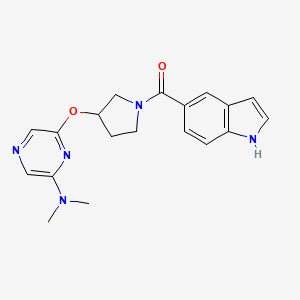 (3-((6-(dimethylamino)pyrazin-2-yl)oxy)pyrrolidin-1-yl)(1H-indol-5-yl)methanone
