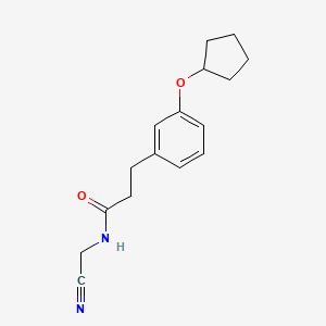molecular formula C16H20N2O2 B2595473 N-(cyanomethyl)-3-[3-(cyclopentyloxy)phenyl]propanamide CAS No. 1333618-35-1
