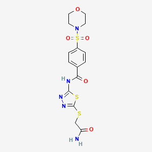 N-(5-((2-amino-2-oxoethyl)thio)-1,3,4-thiadiazol-2-yl)-4-(morpholinosulfonyl)benzamide