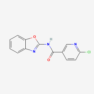 molecular formula C13H8ClN3O2 B2595476 N-(1,3-benzoxazol-2-yl)-6-chloropyridine-3-carboxamide CAS No. 1090963-95-3