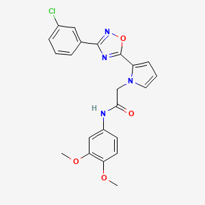2-{2-[3-(3-chlorophenyl)-1,2,4-oxadiazol-5-yl]-1H-pyrrol-1-yl}-N-(3,4-dimethoxyphenyl)acetamide