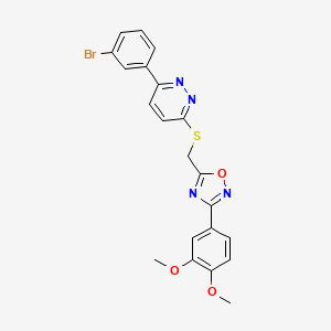 3-(3-Bromophenyl)-6-({[3-(3,4-dimethoxyphenyl)-1,2,4-oxadiazol-5-yl]methyl}sulfanyl)pyridazine