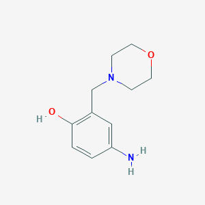 molecular formula C11H16N2O2 B2595485 4-Amino-2-(morpholin-4-ylmethyl)phenol CAS No. 76226-59-0