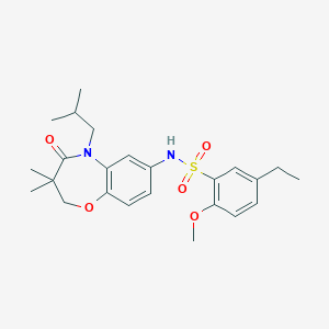 5-ethyl-N-(5-isobutyl-3,3-dimethyl-4-oxo-2,3,4,5-tetrahydrobenzo[b][1,4]oxazepin-7-yl)-2-methoxybenzenesulfonamide