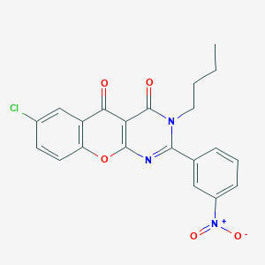 3-butyl-7-chloro-2-(3-nitrophenyl)-3H-chromeno[2,3-d]pyrimidine-4,5-dione
