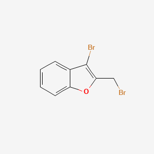 molecular formula C9H6Br2O B2595514 3-Bromo-2-(bromomethyl)-1-benzofuran CAS No. 447402-12-2