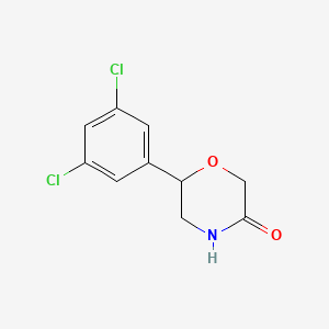 molecular formula C10H9Cl2NO2 B2595540 6-(3,5-Dichlorophenyl)morpholin-3-one CAS No. 167848-41-1