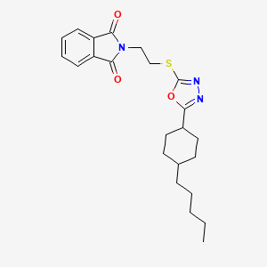 2-(2-{[5-(4-pentylcyclohexyl)-1,3,4-oxadiazol-2-yl]sulfanyl}ethyl)-1H-isoindole-1,3(2H)-dione