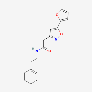 N-(2-(cyclohex-1-en-1-yl)ethyl)-2-(5-(furan-2-yl)isoxazol-3-yl)acetamide