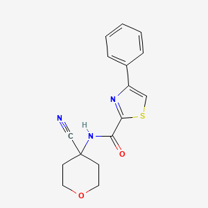 N-(4-cyanooxan-4-yl)-4-phenyl-1,3-thiazole-2-carboxamide