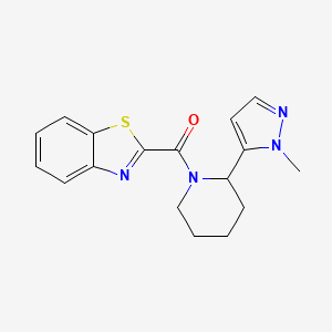1,3-Benzothiazol-2-yl-[2-(2-methylpyrazol-3-yl)piperidin-1-yl]methanone