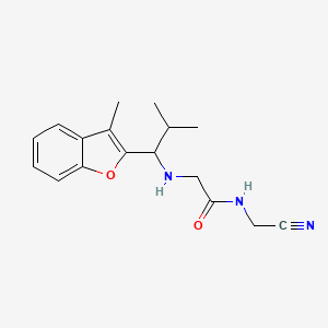 N-(cyanomethyl)-2-{[2-methyl-1-(3-methyl-1-benzofuran-2-yl)propyl]amino}acetamide
