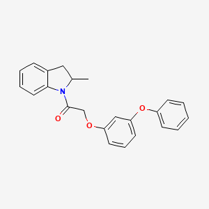 1-(2-Methylindolin-1-yl)-2-(3-phenoxyphenoxy)ethanone
