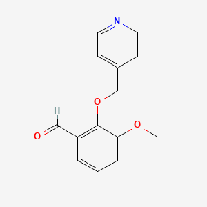 3-Methoxy-2-(pyridin-4-ylmethoxy)benzaldehyde