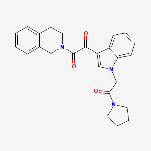 2-(3,4-dihydroisoquinolin-2(1H)-yl)-2-oxo-1-[1-(2-oxo-2-pyrrolidin-1-ylethyl)-1H-indol-3-yl]ethanone
