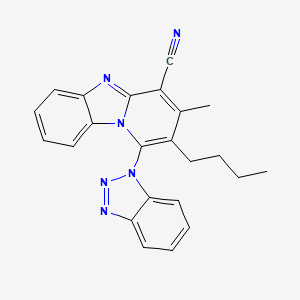 1-(1H-benzotriazol-1-yl)-2-butyl-3-methylpyrido[1,2-a]benzimidazole-4-carbonitrile