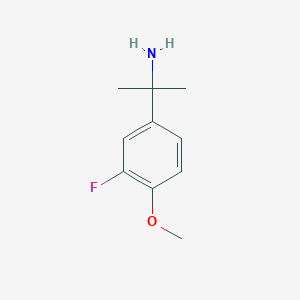 molecular formula C10H14FNO B2595570 2-(3-Fluoro-4-methoxyphenyl)propan-2-amine CAS No. 1216236-80-4