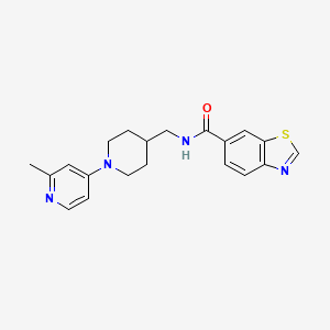 molecular formula C20H22N4OS B2595576 N-{[1-(2-methylpyridin-4-yl)piperidin-4-yl]methyl}-1,3-benzothiazole-6-carboxamide CAS No. 2415622-72-7