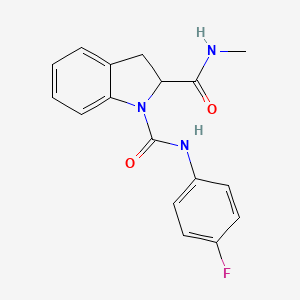 molecular formula C17H16FN3O2 B2595620 N1-(4-fluorophenyl)-N2-methylindoline-1,2-dicarboxamide CAS No. 1101206-07-8