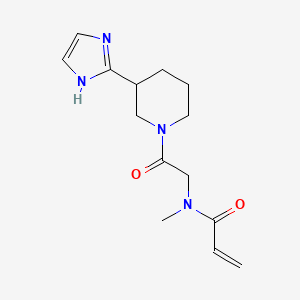 molecular formula C14H20N4O2 B2595624 N-[2-[3-(1H-Imidazol-2-yl)piperidin-1-yl]-2-oxoethyl]-N-methylprop-2-enamide CAS No. 2202071-26-7