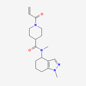 molecular formula C18H26N4O2 B2595631 N-methyl-N-(1-methyl-4,5,6,7-tetrahydro-1H-indazol-4-yl)-1-(prop-2-enoyl)piperidine-4-carboxamide CAS No. 2361877-47-4