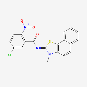 molecular formula C19H12ClN3O3S B2595660 (E)-5-chloro-N-(3-methylnaphtho[2,1-d]thiazol-2(3H)-ylidene)-2-nitrobenzamide CAS No. 477504-43-1