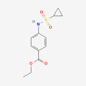 molecular formula C12H15NO4S B2595661 Ethyl 4-(cyclopropanesulfonamido)benzoate CAS No. 1207056-73-2