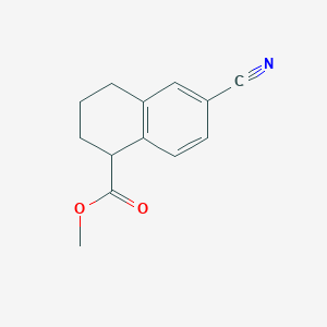 molecular formula C13H13NO2 B2595679 Methyl 6-cyano-1,2,3,4-tetrahydronaphthalene-1-carboxylate CAS No. 2126161-98-4