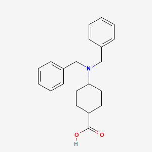 molecular formula C21H25NO2 B2595691 trans-4-[Bis(phenylmethyl)amino]cyclohexanecarboxylic acid CAS No. 102390-36-3