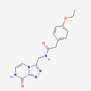 molecular formula C16H17N5O3 B2595699 2-(4-ethoxyphenyl)-N-((8-hydroxy-[1,2,4]triazolo[4,3-a]pyrazin-3-yl)methyl)acetamide CAS No. 2034280-37-8