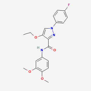molecular formula C20H20FN3O4 B2595709 N-(3,4-dimethoxyphenyl)-4-ethoxy-1-(4-fluorophenyl)-1H-pyrazole-3-carboxamide CAS No. 1172341-14-8