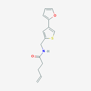 molecular formula C14H15NO2S B2595712 N-{[4-(furan-2-yl)thiophen-2-yl]methyl}pent-4-enamide CAS No. 2379952-44-8