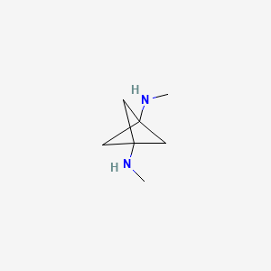 molecular formula C7H14N2 B2595717 N1,N3-Dimethylbicyclo[1.1.1]pentane-1,3-diamine CAS No. 1524707-98-9
