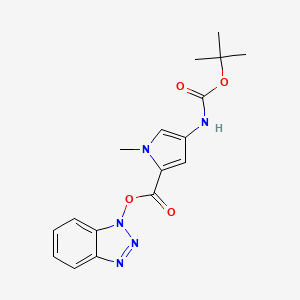 molecular formula C17H19N5O4 B2595751 4-Tert-butoxycarbonylamino-1-methyl-1h-pyrrole-2-carboxylic acid benzotriazol-1yl ester CAS No. 77716-16-6