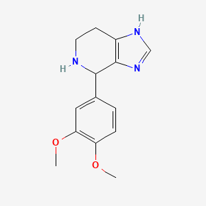 molecular formula C14H17N3O2 B2595790 4-(3,4-dimethoxyphenyl)-4,5,6,7-tetrahydro-3H-imidazo[4,5-c]pyridine CAS No. 46964-25-4