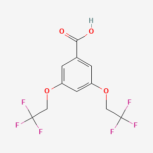 molecular formula C11H8F6O4 B2595794 3,5-Bis(2,2,2-trifluoroethoxy)benzoic acid CAS No. 35480-55-8