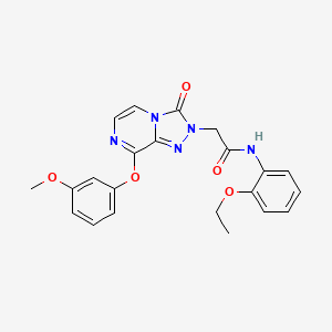 molecular formula C22H21N5O5 B2595828 N-(2-ethoxyphenyl)-2-[8-(3-methoxyphenoxy)-3-oxo-2H,3H-[1,2,4]triazolo[4,3-a]pyrazin-2-yl]acetamide CAS No. 1251621-42-7