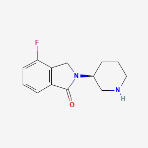 molecular formula C13H15FN2O B2595866 (S)-4-Fluoro-2-(piperidin-3-yl)isoindolin-1-one CAS No. 1787444-98-7