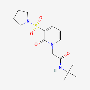 molecular formula C15H23N3O4S B2595867 N-(tert-butyl)-2-(2-oxo-3-(pyrrolidin-1-ylsulfonyl)pyridin-1(2H)-yl)acetamide CAS No. 1251605-73-8
