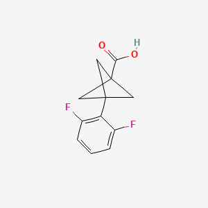 molecular formula C12H10F2O2 B2595875 3-(2,6-Difluorophenyl)bicyclo[1.1.1]pentane-1-carboxylic acid CAS No. 2287340-73-0
