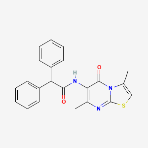 molecular formula C22H19N3O2S B2595887 N-(3,7-dimethyl-5-oxo-5H-thiazolo[3,2-a]pyrimidin-6-yl)-2,2-diphenylacetamide CAS No. 946305-79-9