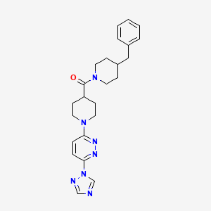 (1-(6-(1H-1,2,4-triazol-1-yl)pyridazin-3-yl)piperidin-4-yl)(4-benzylpiperidin-1-yl)methanone