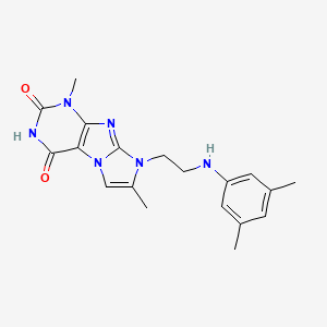 8-(2-((3,5-dimethylphenyl)amino)ethyl)-1,7-dimethyl-1H-imidazo[2,1-f]purine-2,4(3H,8H)-dione
