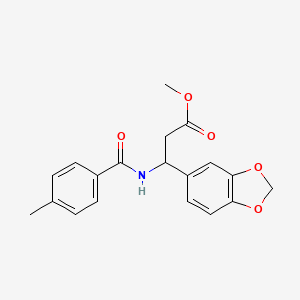 Methyl 3-(1,3-benzodioxol-5-yl)-3-[(4-methylbenzoyl)amino]propanoate