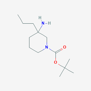 molecular formula C13H26N2O2 B2595902 Tert-butyl 3-amino-3-propylpiperidine-1-carboxylate CAS No. 1443741-47-6