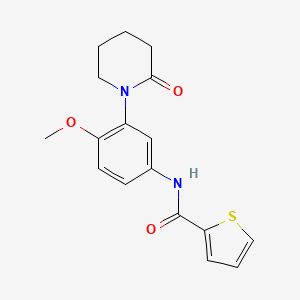 N-(4-methoxy-3-(2-oxopiperidin-1-yl)phenyl)thiophene-2-carboxamide