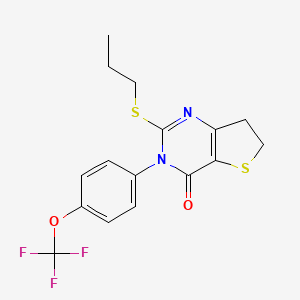 2-Propylsulfanyl-3-[4-(trifluoromethoxy)phenyl]-6,7-dihydrothieno[3,2-d]pyrimidin-4-one