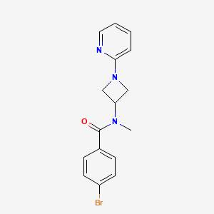 molecular formula C16H16BrN3O B2595926 4-bromo-N-methyl-N-[1-(pyridin-2-yl)azetidin-3-yl]benzamide CAS No. 2415603-01-7